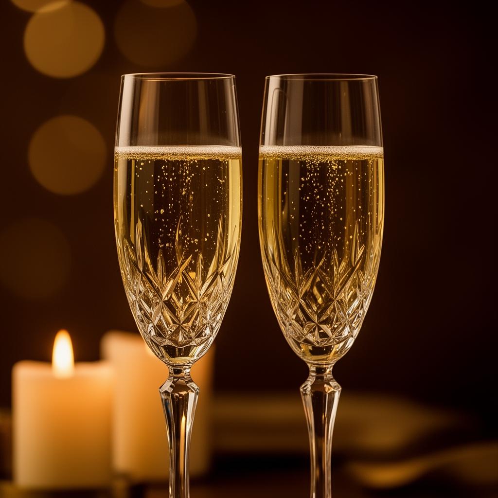 Coupes de champagne dans une ambiance feutrée — Atelier Mémoire de Bulles